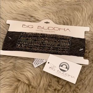 Big Buddha gray sequin headband new